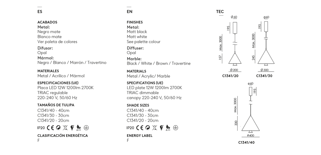 Suspension Marg Colgante - Caldeira