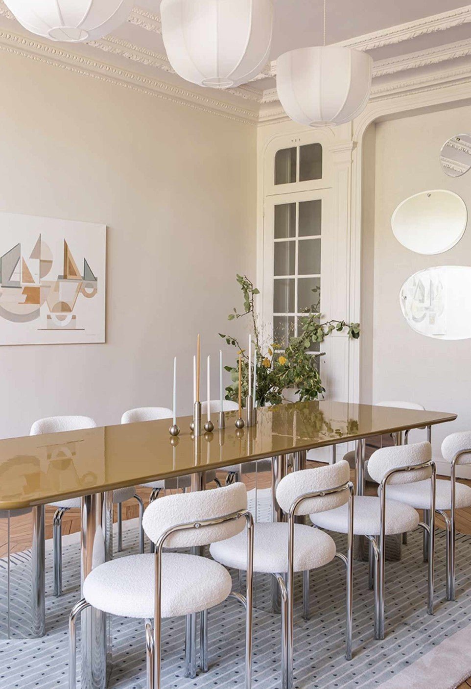 Table À Manger Chrysoline - Laqué Ambre - Maison Caldeira