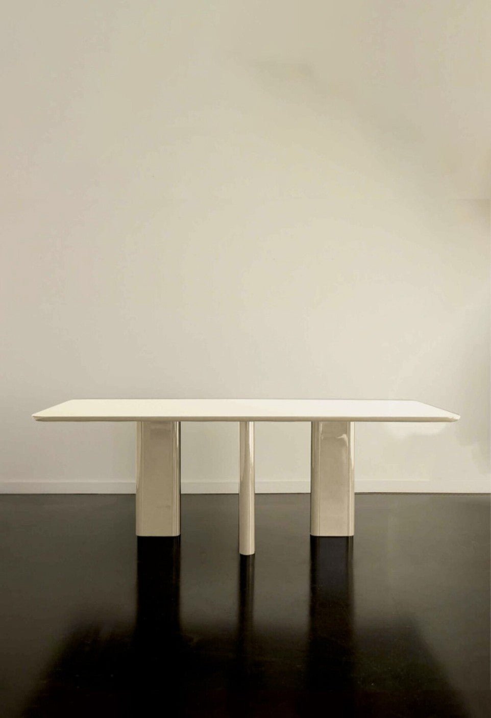 Table A Manger Rectangulaire Joe - Bois Laqué Crème - Maison Caldeira