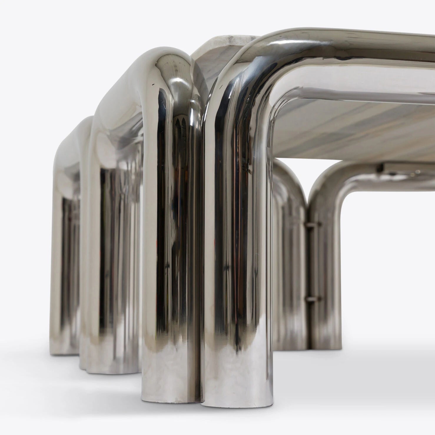 Table basse Kali — Pure White Lines - Caldeira