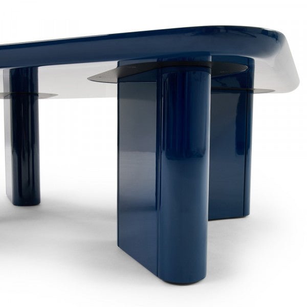 Table basse Thelma laquée bleue – Gabrielle Paris - Caldeira