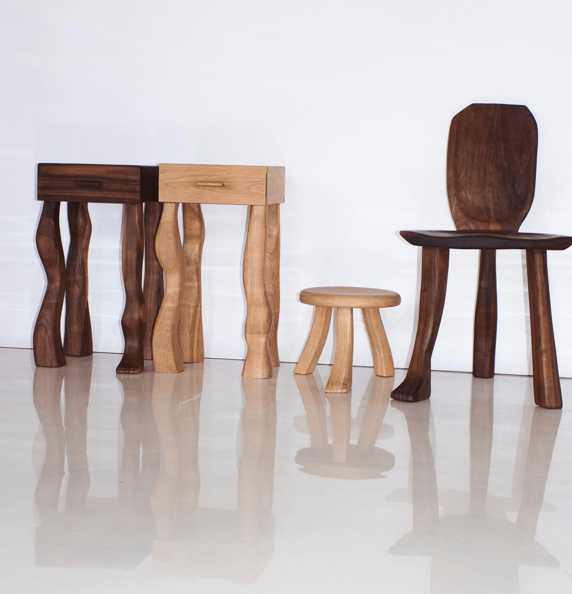 Table de Chevet avec Tiroir en Chêne Massif - Clair - Projects123A - Méditerranée - Maison Caldeira