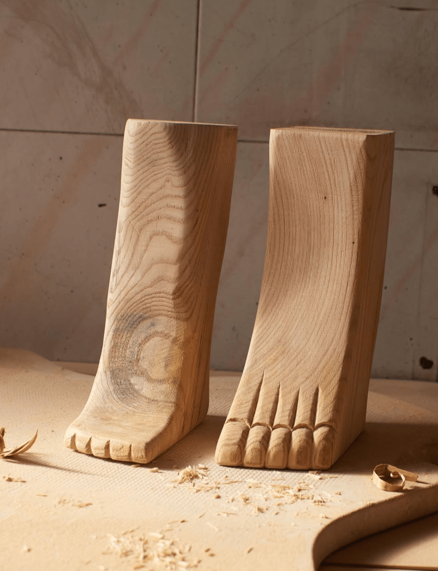 Tabouret Foot Stool en Châtaignier Massif - bois clair - Maison Caldeira