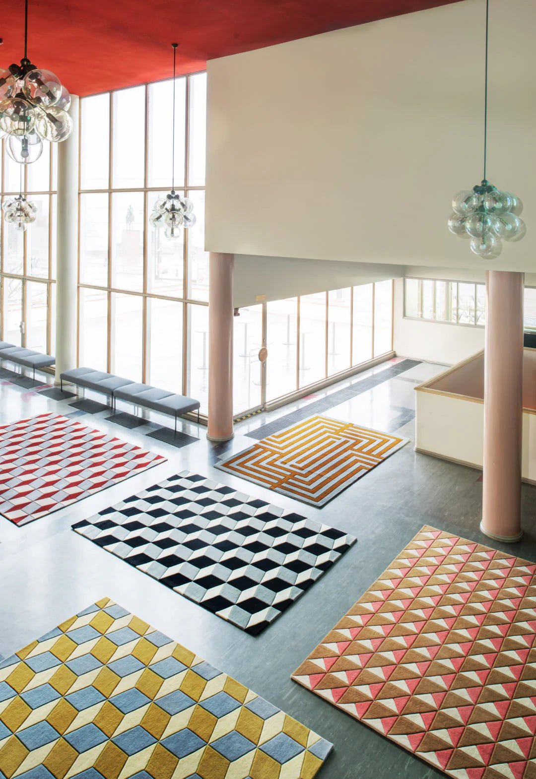 Tapis Illusion - Bleu - Layered - Scandinave - Maison Caldeira