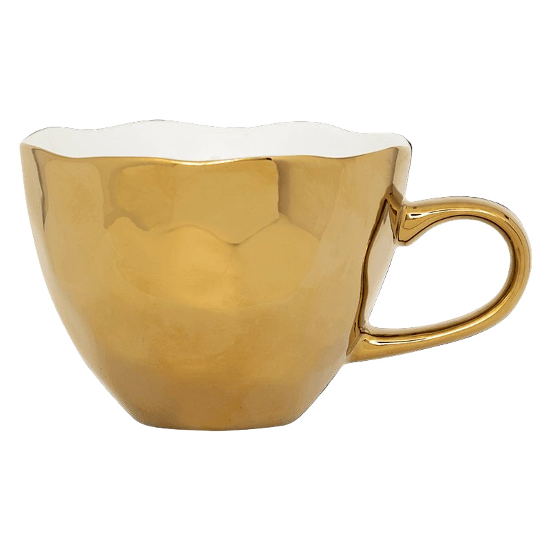 Tasse Bonjour Cappuccino / Thé Ø11 cm - Or (lot de 4) - Caldeira