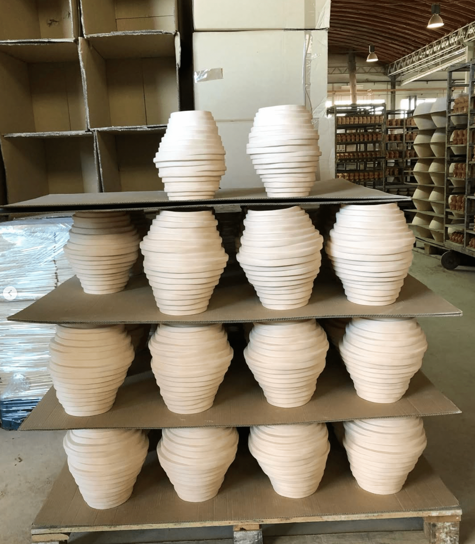 Vase Alfonso en Grès Sculpté - blanc - Maison Caldeira