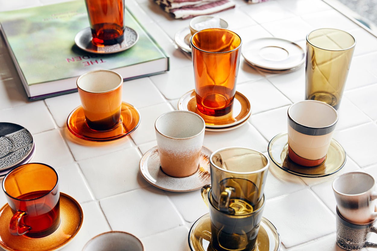 Verrerie des années 70 : Verres à thé - Maison Caldeira
