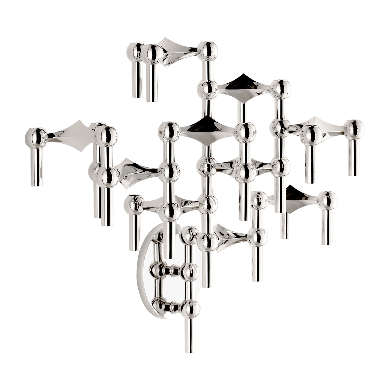 Applique murale pour bougeoirs - Chrome - Stoff nagel - Design Contemporain - Maison Caldeira