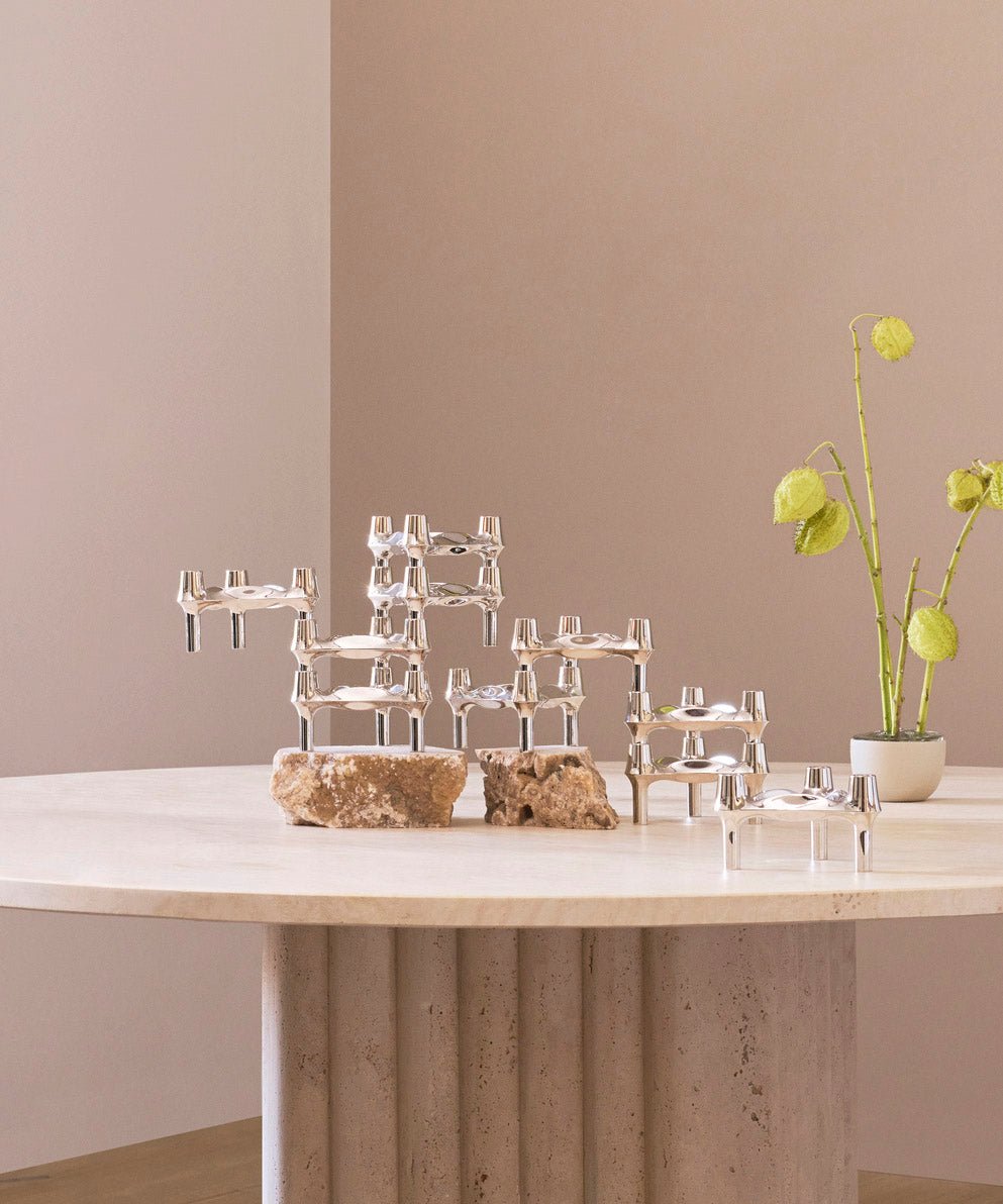 BMF bougeoir - Chrome - Stoff nagel - Design Contemporain - Maison Caldeira