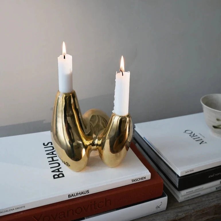 Bougeoir Unity - Laiton - Hein studio - Scandinave - Maison Caldeira