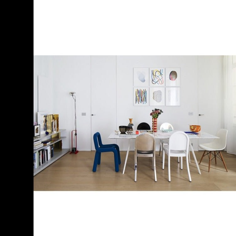 Chaise Bold - Bleu électrique - Moustache - Design Contemporain - Maison Caldeira