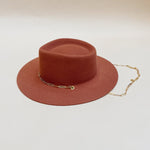 Chapeau en feutre de laine « Ulysse » - Terracotta - Maison Caldeira