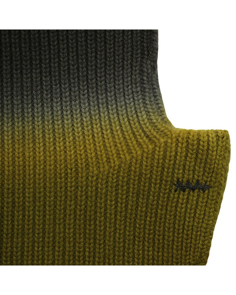 Col 100% cachemire - DEEP DYE KAKI - Maison Caldeira