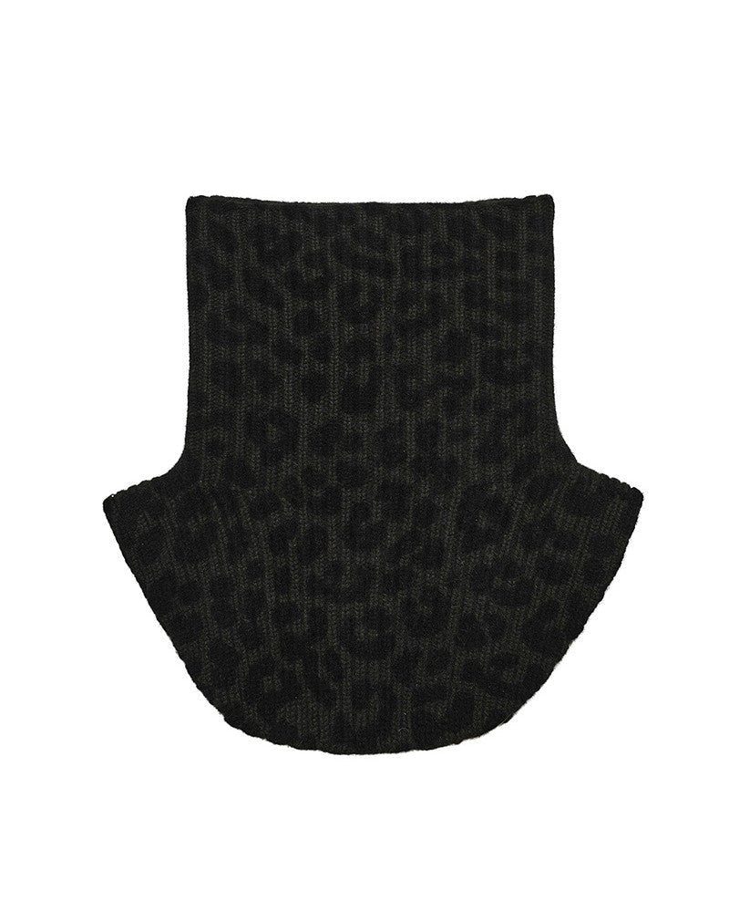 Col 100% cachemire - LEOPARD KAKI - Maison Caldeira