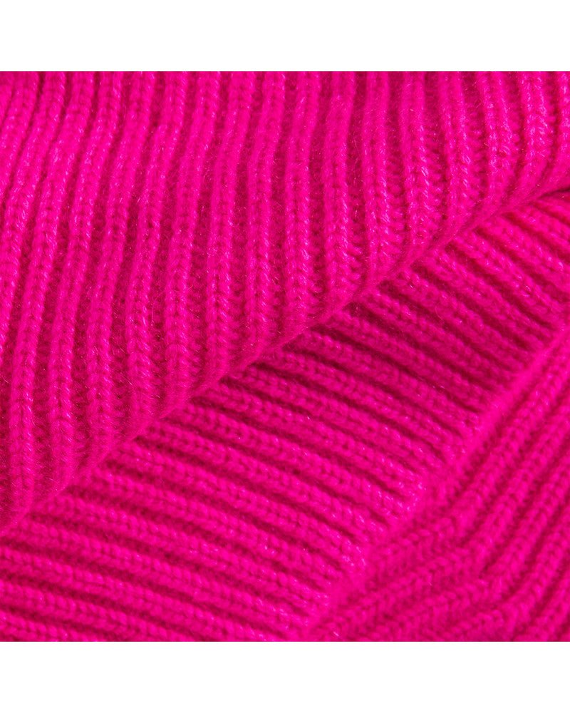 Col 100% cachemire - ROSE FLUO - Maison Caldeira