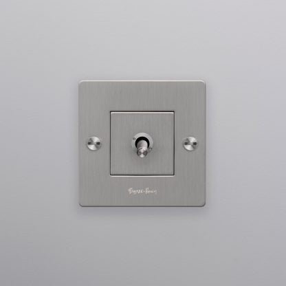 Interrupteur à double bascule 1G / acier - Buster and punch - Design Contemporain - Maison Caldeira