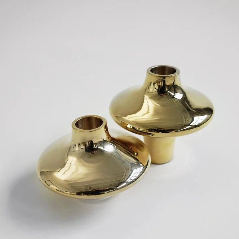Grand bougeoir Doublet - Laiton - Hein studio - Scandinave - Maison Caldeira