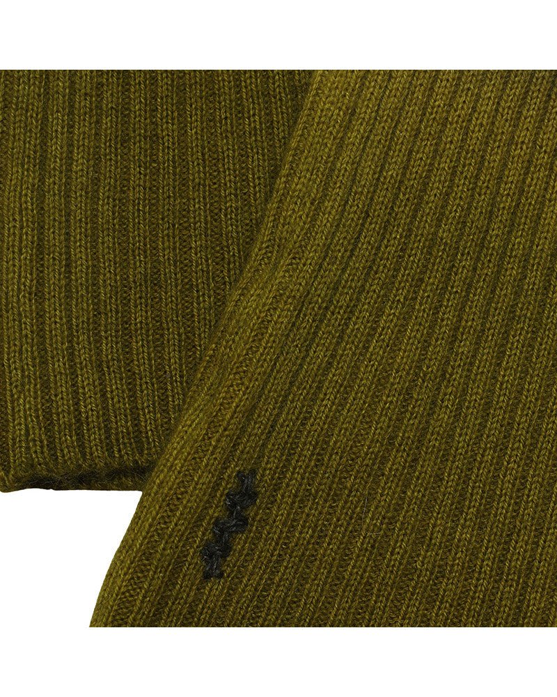 Mitaines 100% cachemire - Deep dye kaki - Maison Caldeira