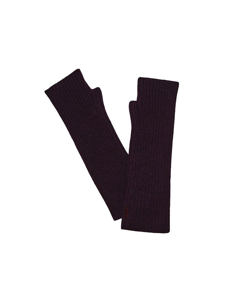 Mitaines 100% cachemire - Violet plum - Maison Caldeira