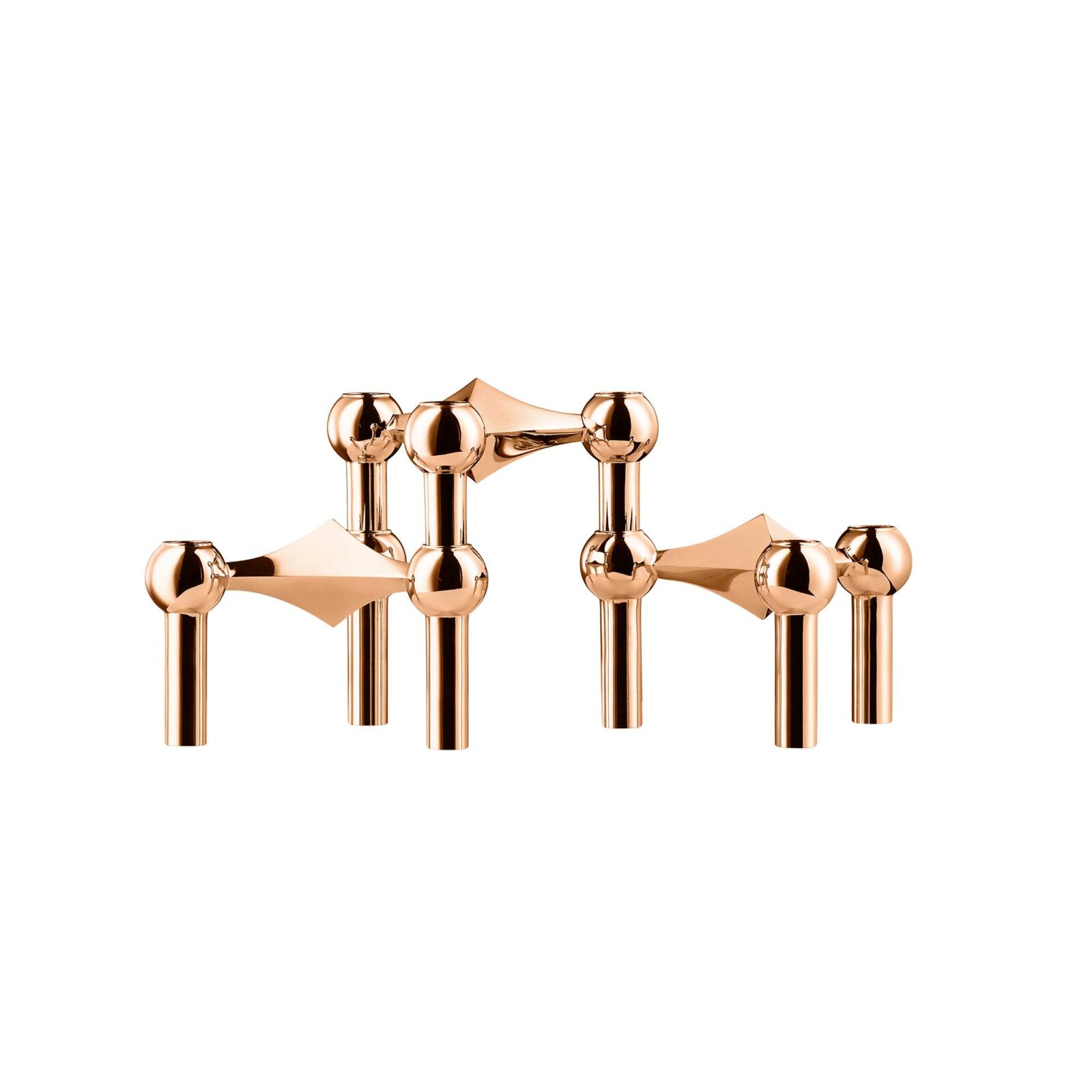 Pack de 3 bougeoirs - Rose gold - Stoff nagel - Design Contemporain - Maison Caldeira