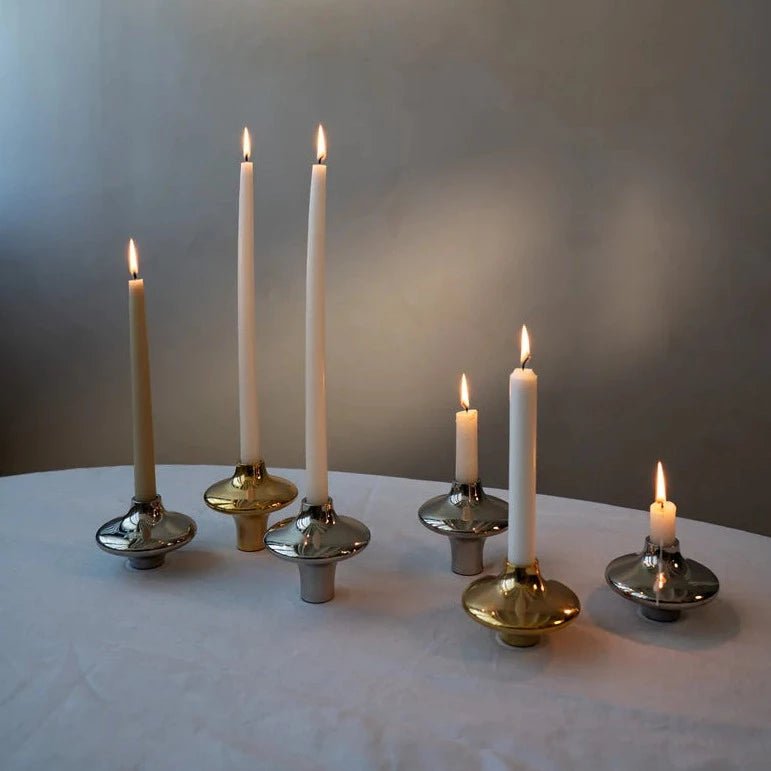 Petit bougeoir Doublet - Or - Hein studio - Scandinave - Maison Caldeira