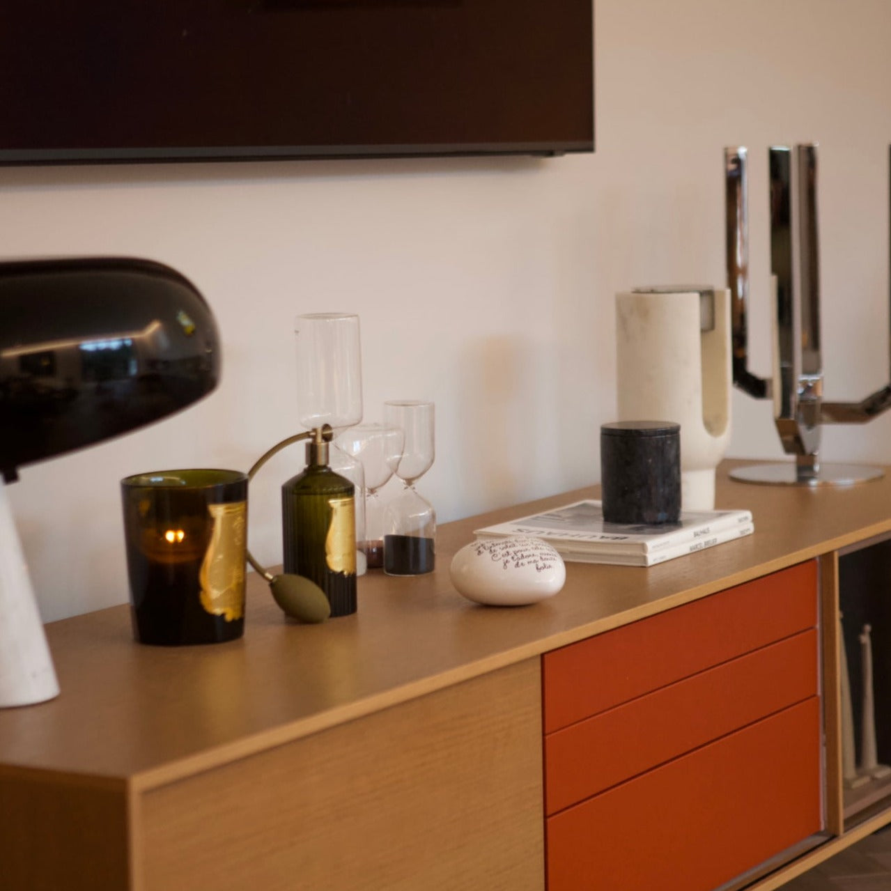 Photophore Lyra - Marbre Calacatta - Ooumm - Design Contemporain - Maison Caldeira