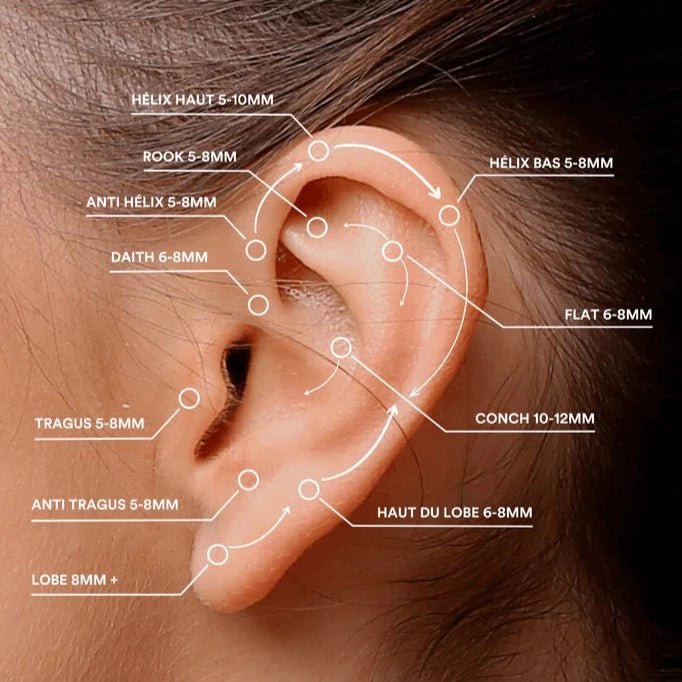 Piercing Double Jeu Poire - Or 18 carats recyclé et diamant - Acmée - Design Contemporain - Maison Caldeira