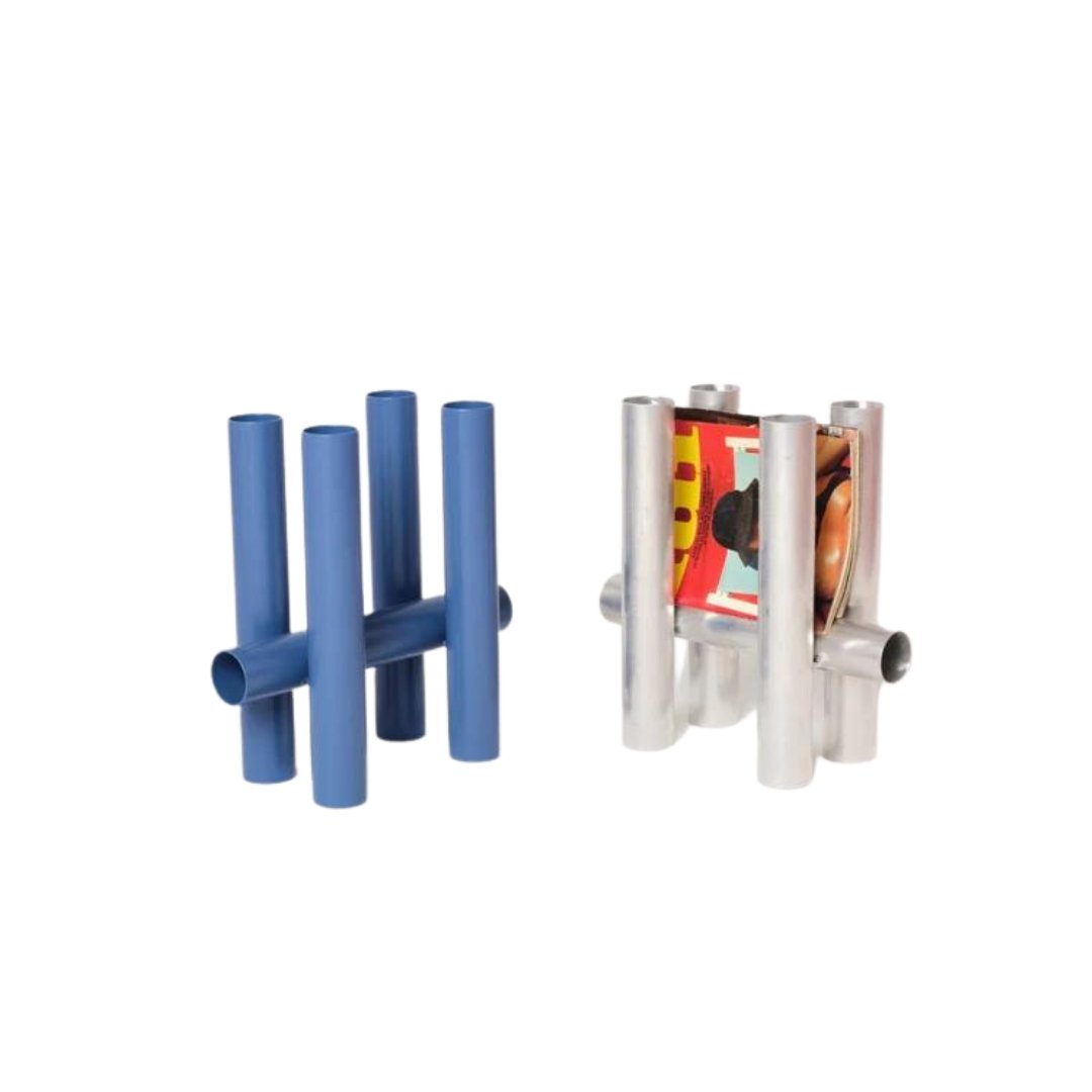 Porte-revues Tubulaires - Bleu - Axel Chay - Design Contemporain - Maison Caldeira