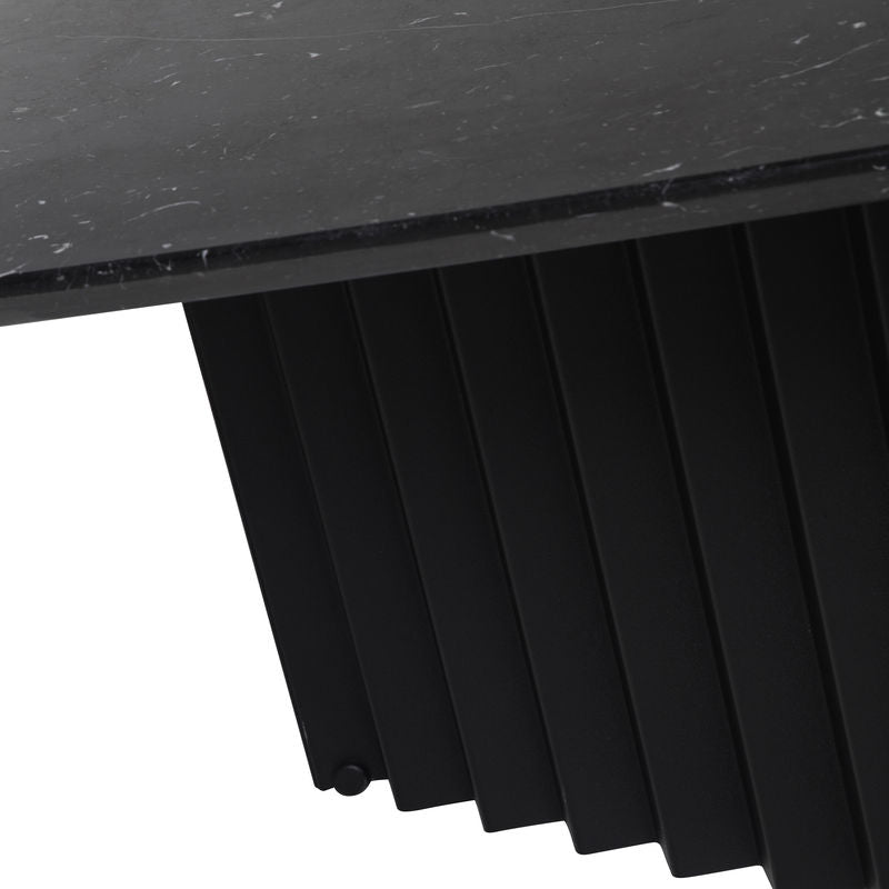 Table basse ronde en plec et marbre - Noir - Rs Barcelona - Design Contemporain - Maison Caldeira