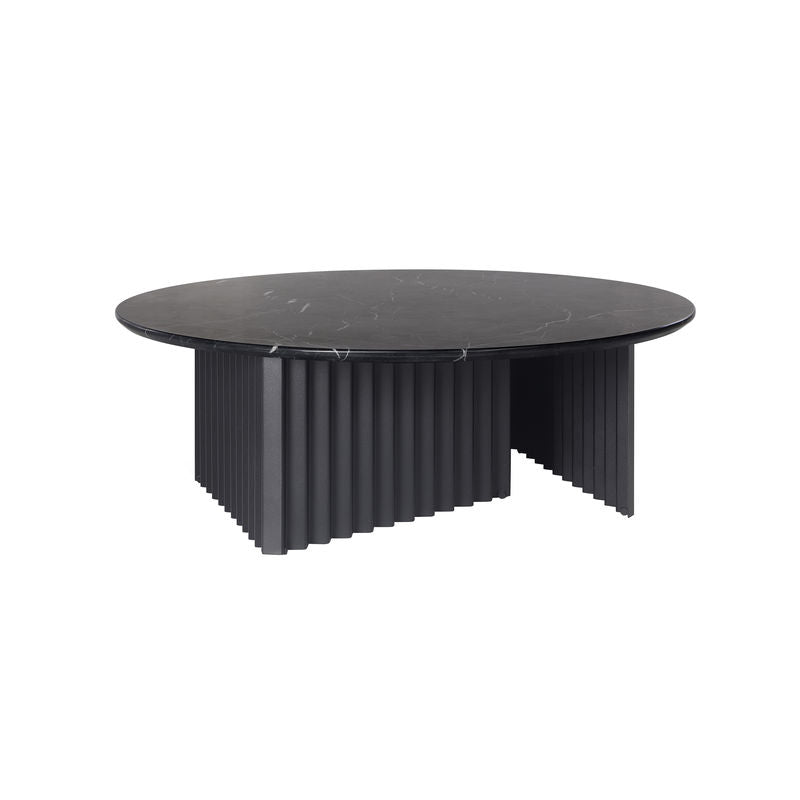 Table basse ronde en plec et marbre - Noir - Rs Barcelona - Design Contemporain - Maison Caldeira