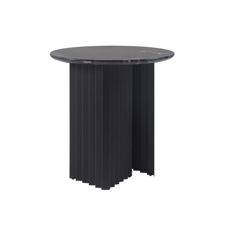 Table d’appoint ronde en plec et marbre - Noir - Rs Barcelona - Design Contemporain - Maison Caldeira