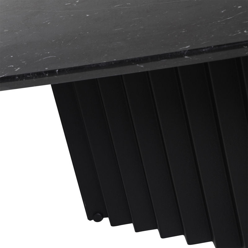 Table d’appoint ronde en plec et marbre - Noir - Rs Barcelona - Design Contemporain - Maison Caldeira