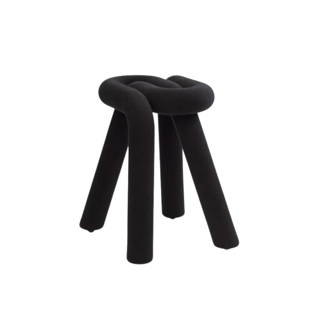 Tabouret Bold Noir design Big-Game pour Moustache – vue de face
