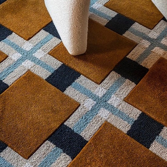 Tapis Ochre Fields - Evelina Kroon - Layered - Scandinave - Maison Caldeira