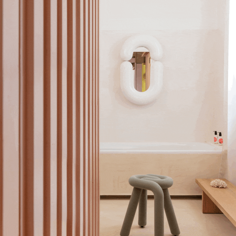 Miroir Zodiac small - Blanc - Moustache - Design Contemporain - Maison Caldeira