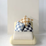 maison-caldeiraHousse de Coussin à Damier Denim Blanc