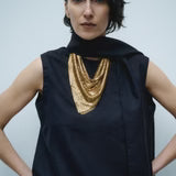 Collier Anamaria Perrine Taverniti finition maille drapé argenté – prix confidentiels Maison Caldeira Club Caldeira