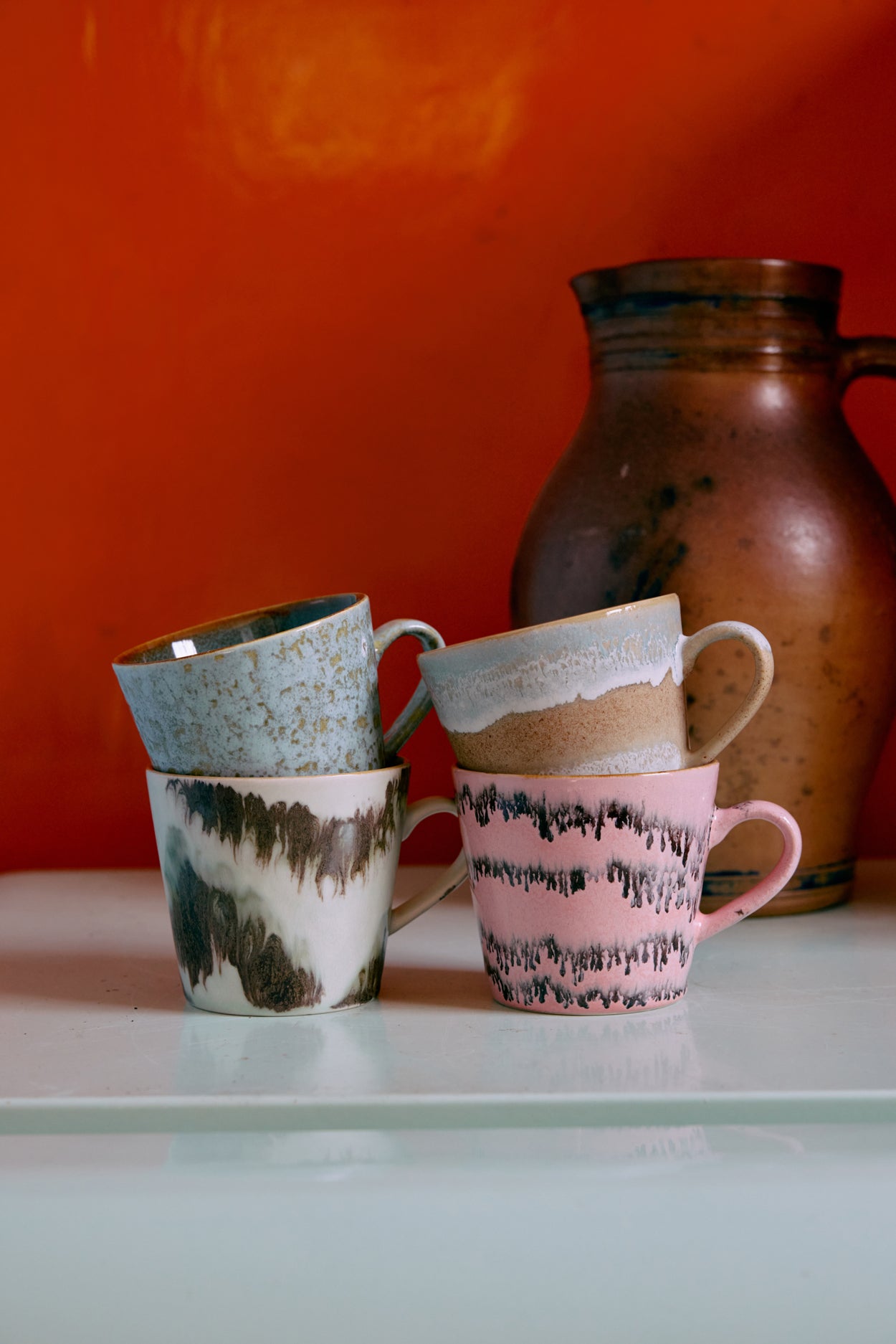 70's Céramics : Tasses à cappuccino - Maison Caldeira