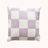 maison-caldeiraPlaid-Maison-Deux-Housse-de-Coussin-Damier-Lilas-Blanc