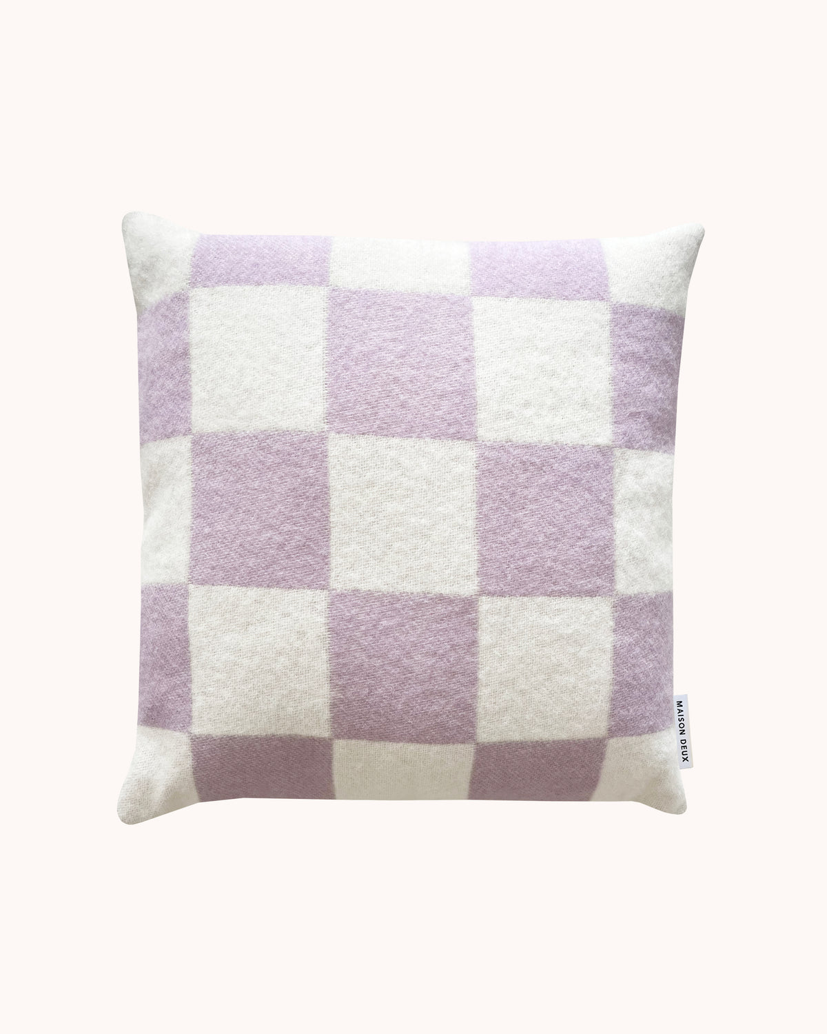 maison-caldeiraPlaid-Maison-Deux-Housse-de-Coussin-Damier-Lilas-Blanc