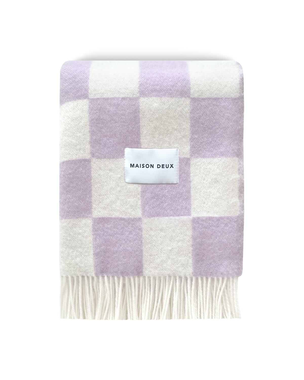 maison-caldeiraPlaid-Maison-Deux-Couverture-Damier-Lilas-Blanc