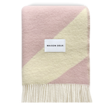 maison-caldeiraPlaid-Maison-Deux-Couverture-Swirl-Jaune-Beurre-Rose