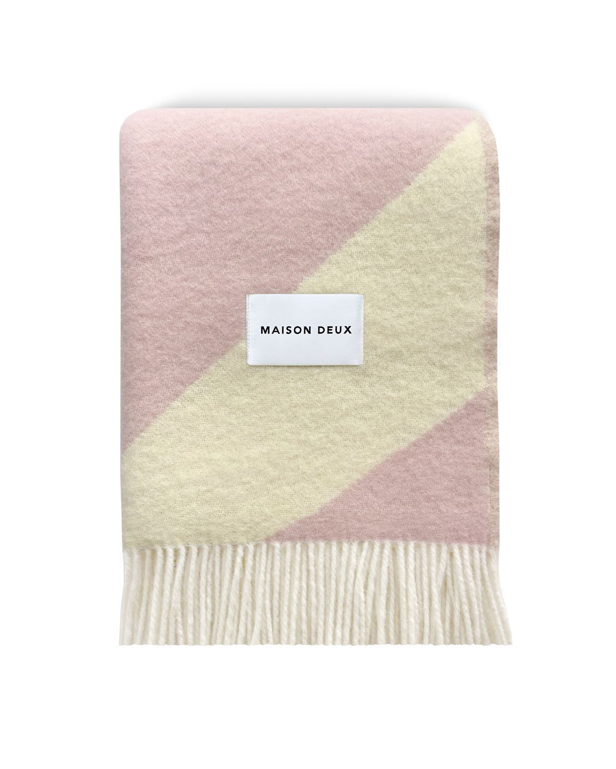 maison-caldeiraPlaid-Maison-Deux-Couverture-Swirl-Jaune-Beurre-Rose