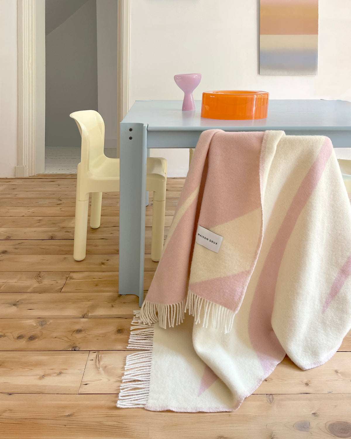 maison-caldeiraCouverture Swirl Jaune Beurre Rose