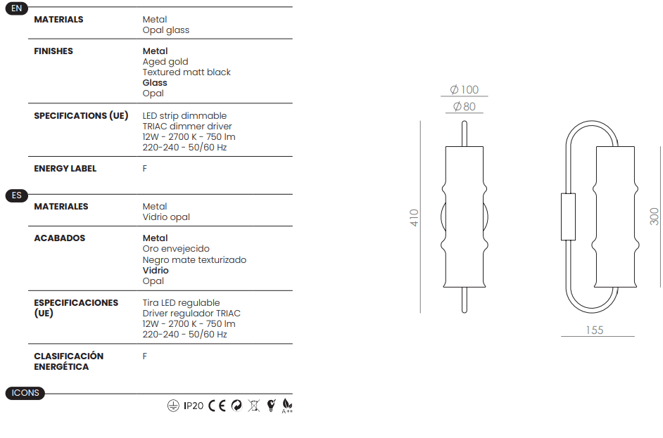 Applique Canna - Caldeira