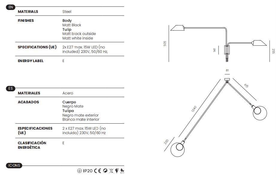 Applique Duo - Aromas del campo - Caldeira