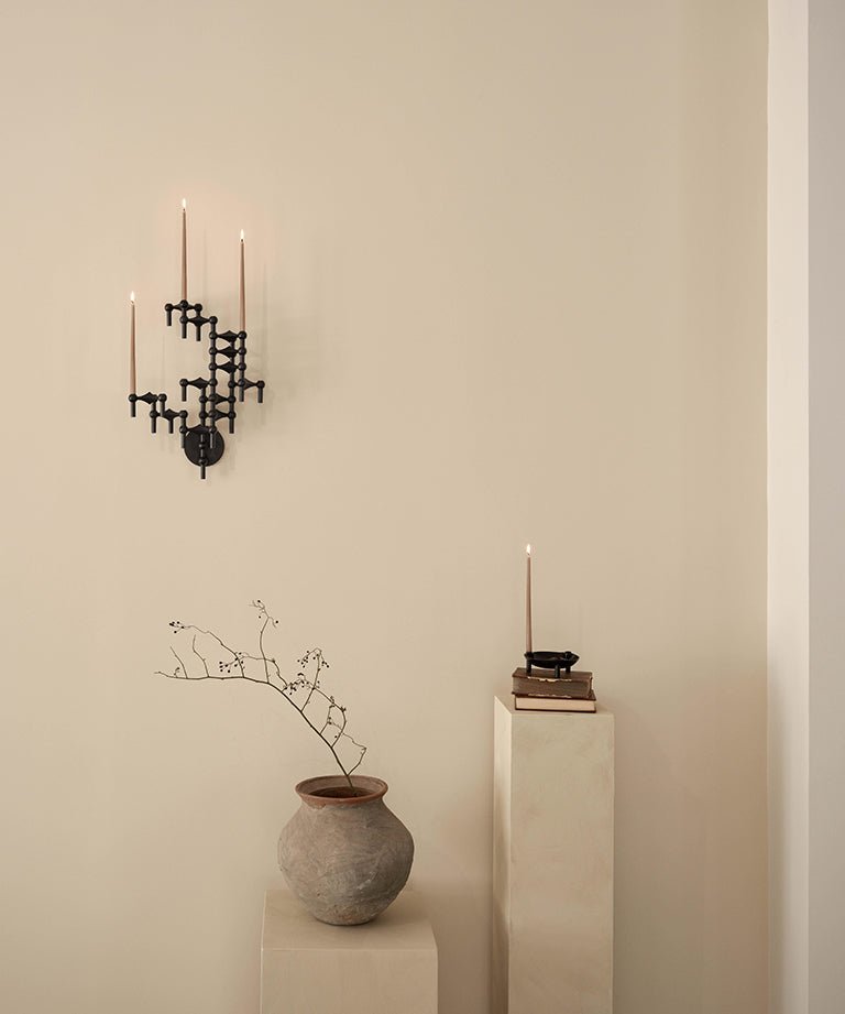 Applique murale pour bougeoirs - Noir - Stoff nagel - Design Contemporain - Maison Caldeira