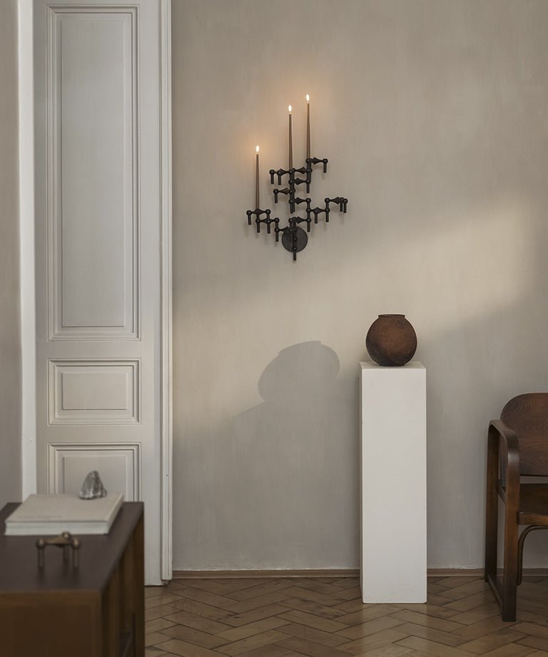 Applique murale pour bougeoirs - Noir - Stoff nagel - Design Contemporain - Maison Caldeira