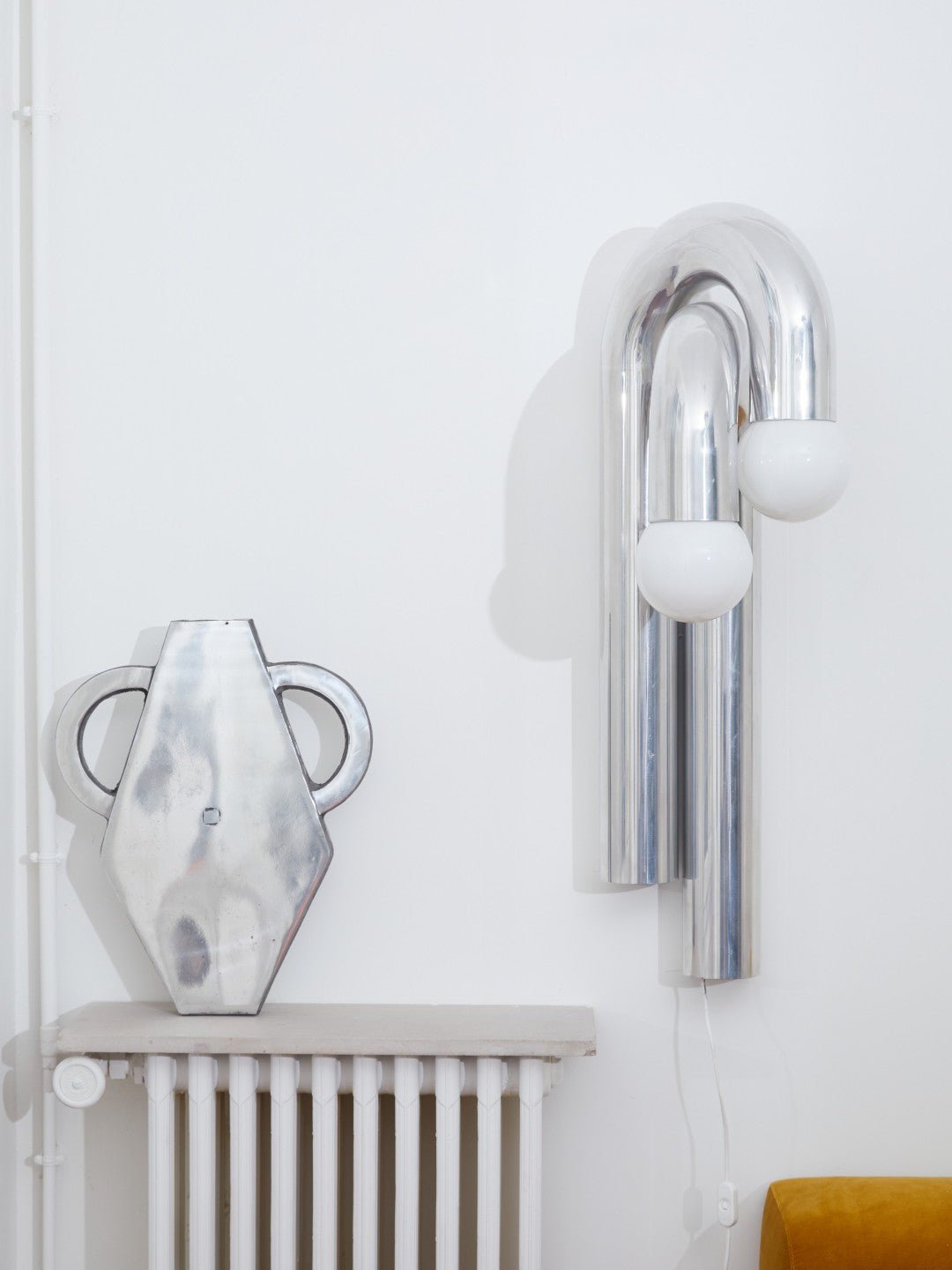 Applique Potence double - Chrome - Axel Chay - Design Contemporain - Maison Caldeira