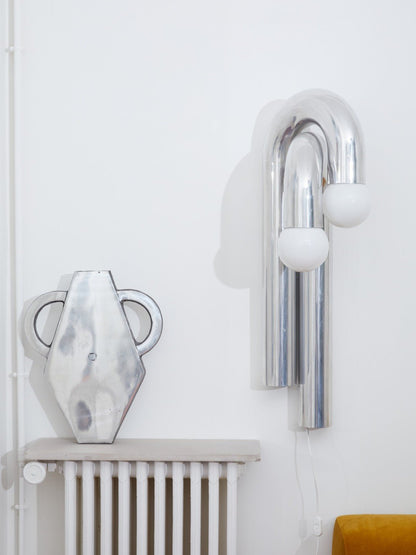 Applique Potence double - Chrome - Axel Chay - Design Contemporain - Maison Caldeira